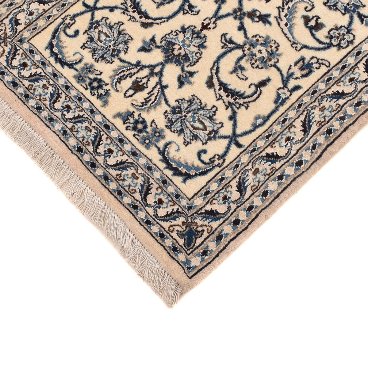 Tapis de couloir Tapis persan - Nain - Royal - 192 x 61 cm - crème