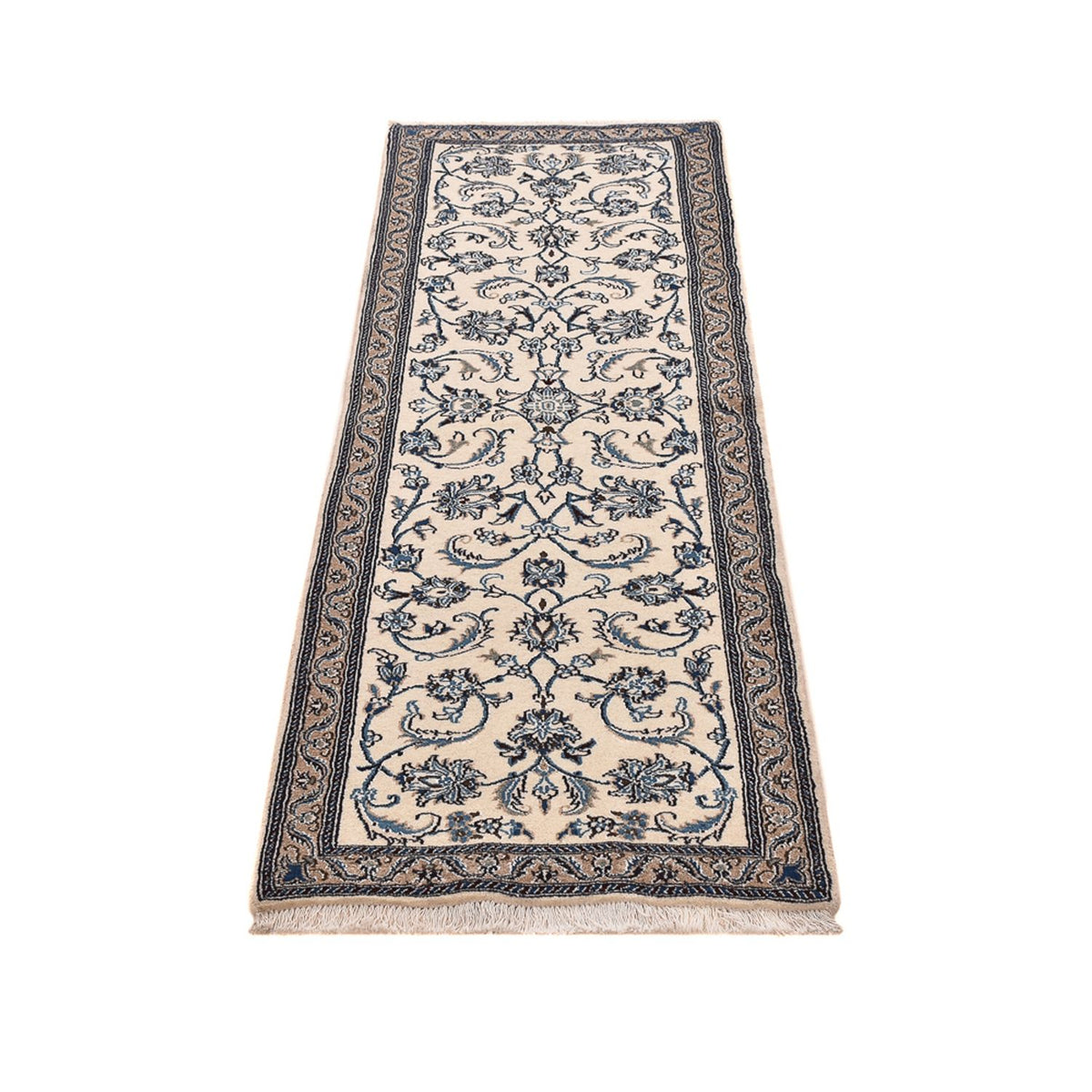 Tapis de couloir Tapis persan - Nain - Royal - 190 x 60 cm - crème