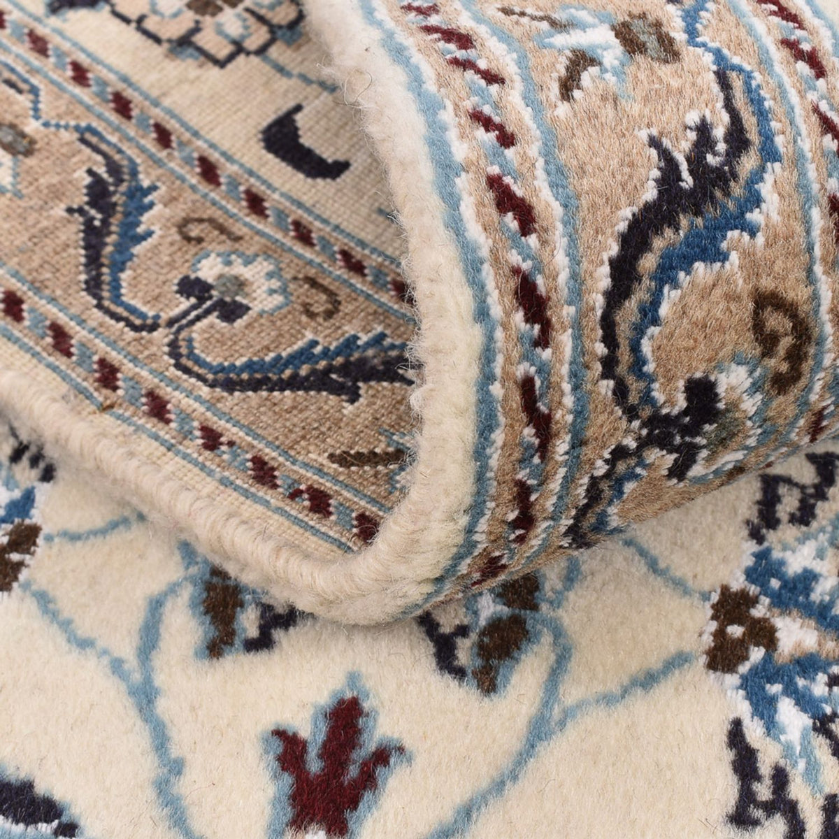Tapis de couloir Tapis persan - Nain - Royal - 198 x 59 cm - crème