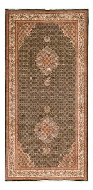 Tapis de couloir Tapis persan - Tabriz - Royal - 404 x 200 cm - sable