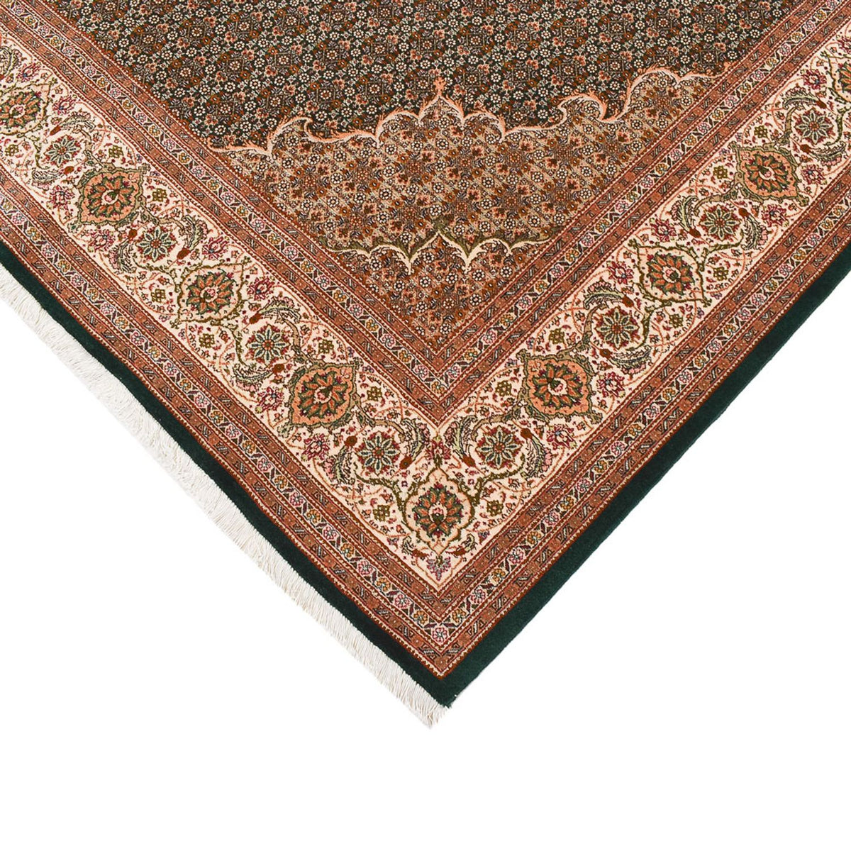 Tapis de couloir Tapis persan - Tabriz - Royal - 404 x 200 cm - sable
