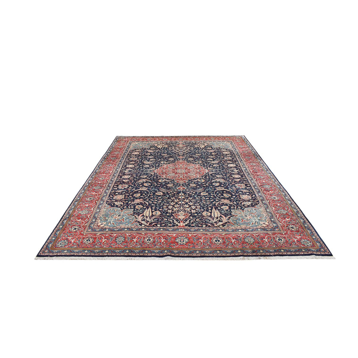 Tapis persan - Classique - 377 x 283 cm - bleu foncé