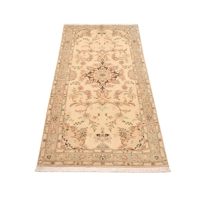 Tapis de couloir Tapis persan - Tabriz - Royal - 205 x 81 cm - beige