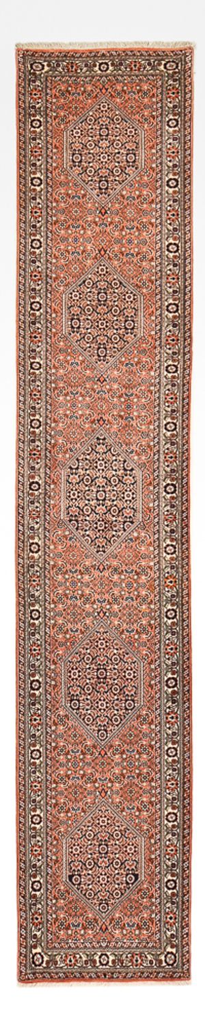 Tapis de couloir Tapis persan - Bidjar - 380 x 69 cm - terracotta
