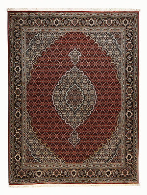 Tapis persan - Tabriz - Royal - 202 x 154 cm - rouge foncé