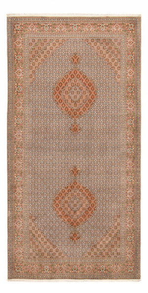 Tapis de couloir Tapis persan - Tabriz - Royal - 408 x 201 cm - marron clair