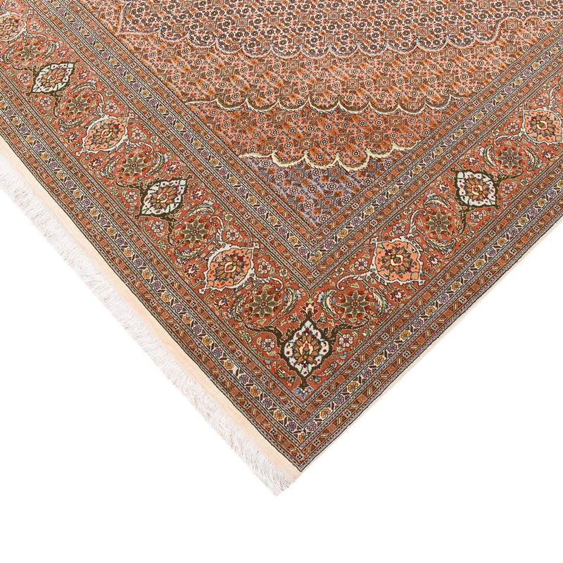 Tapis de couloir Tapis persan - Tabriz - Royal - 407 x 201 cm - marron clair