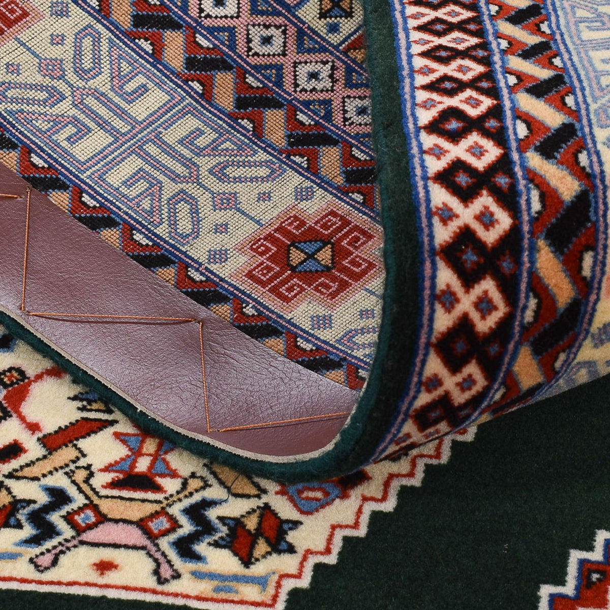 Tapis de couloir Tapis persan - Tabriz - Premium - 370 x 75 cm - bleu foncé