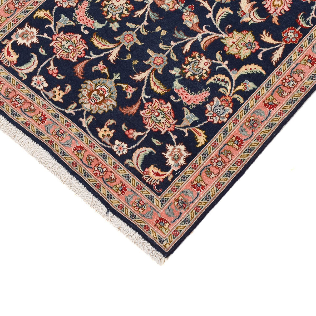 Tapis de couloir Tapis persan - Tabriz - Premium - 300 x 68 cm - bleu foncé