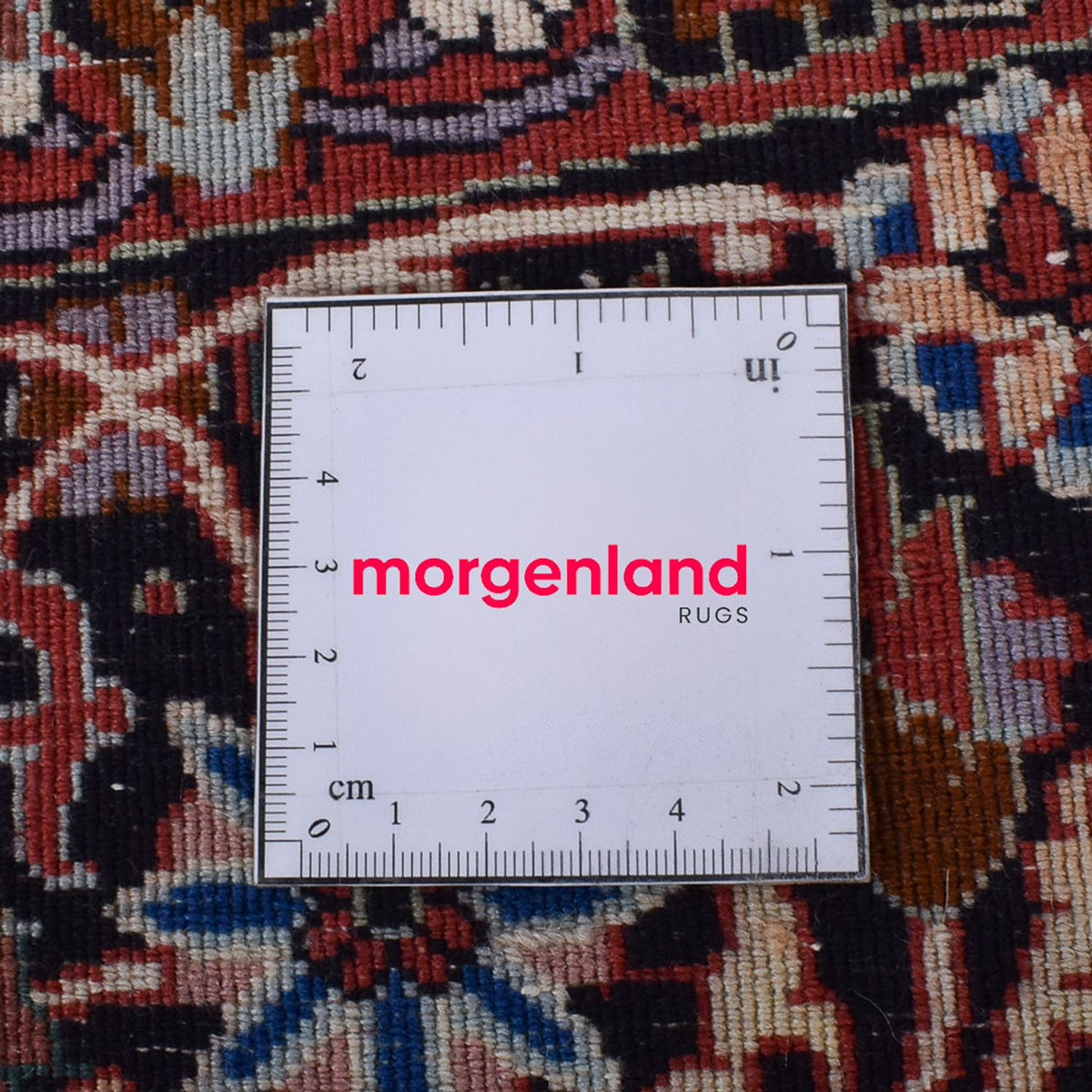 Tapis persan - Bidjar ronde  - 255 x 255 cm - rouge clair