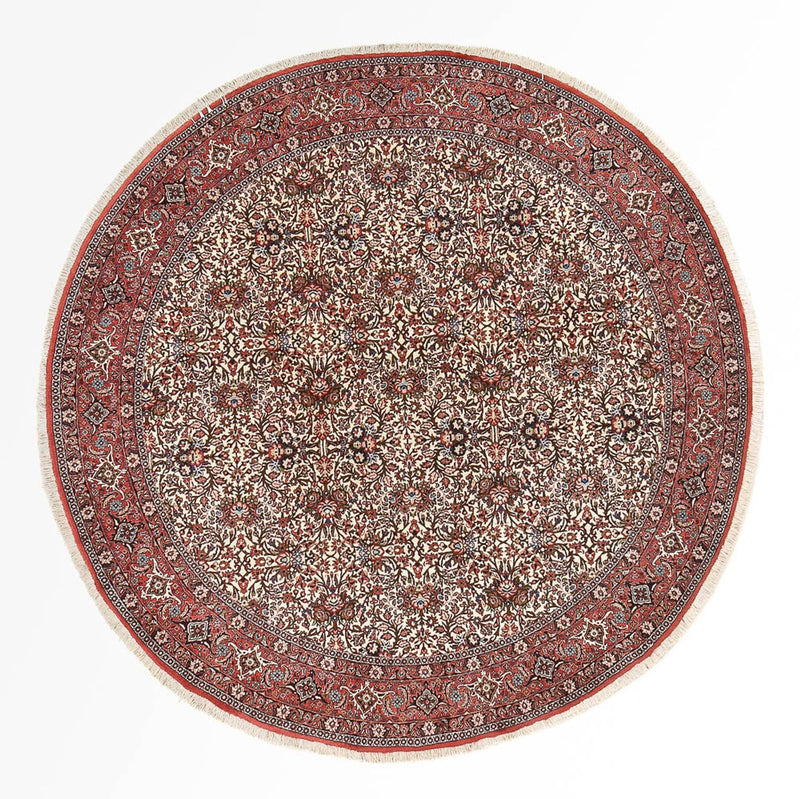 Tapis persan - Bidjar ronde  - 250 x 250 cm - rouge clair