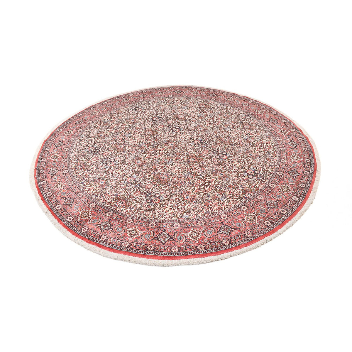 Tapis persan - Bidjar ronde  - 250 x 250 cm - rouge clair
