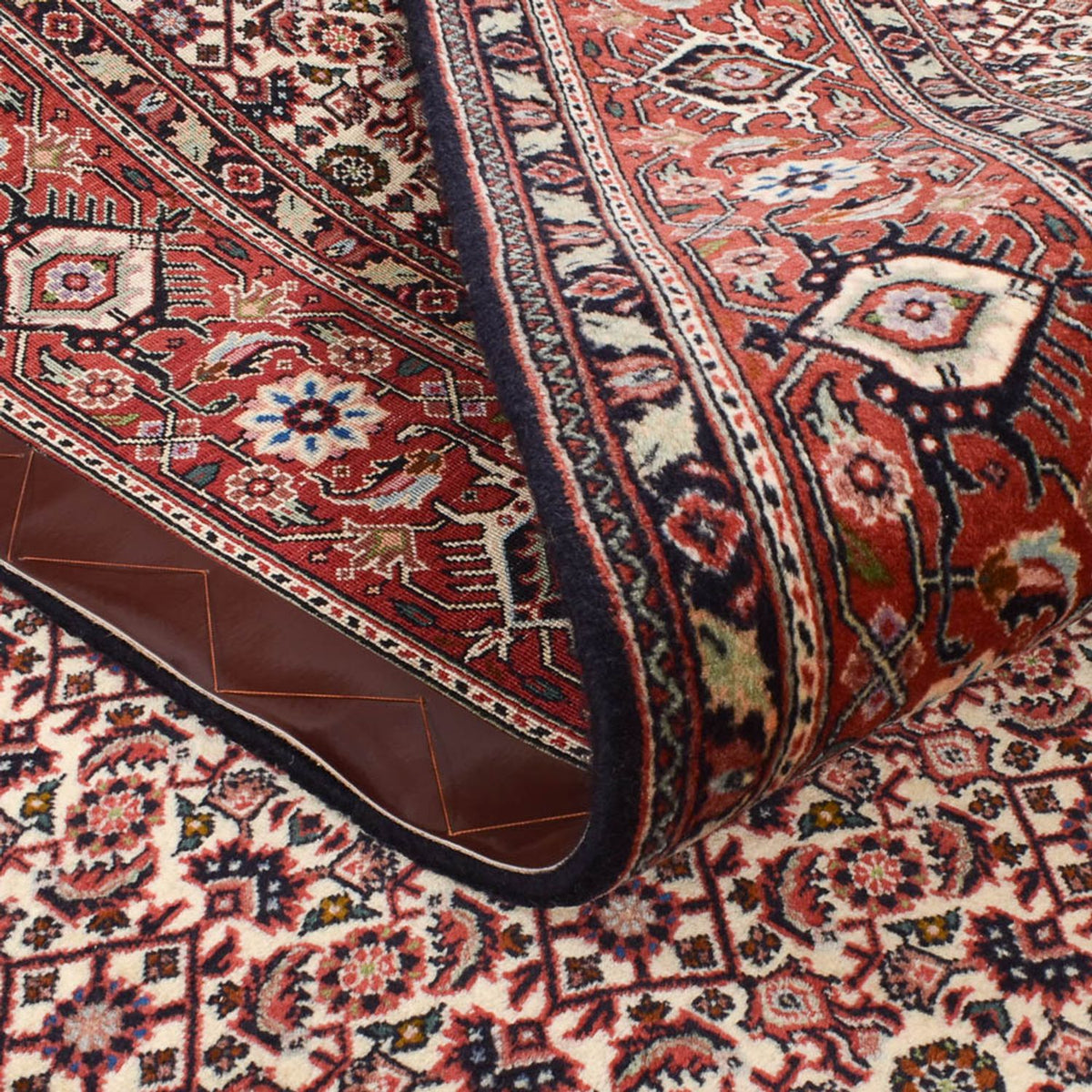 Tapis de couloir Tapis persan - Bidjar - 402 x 153 cm - rouille