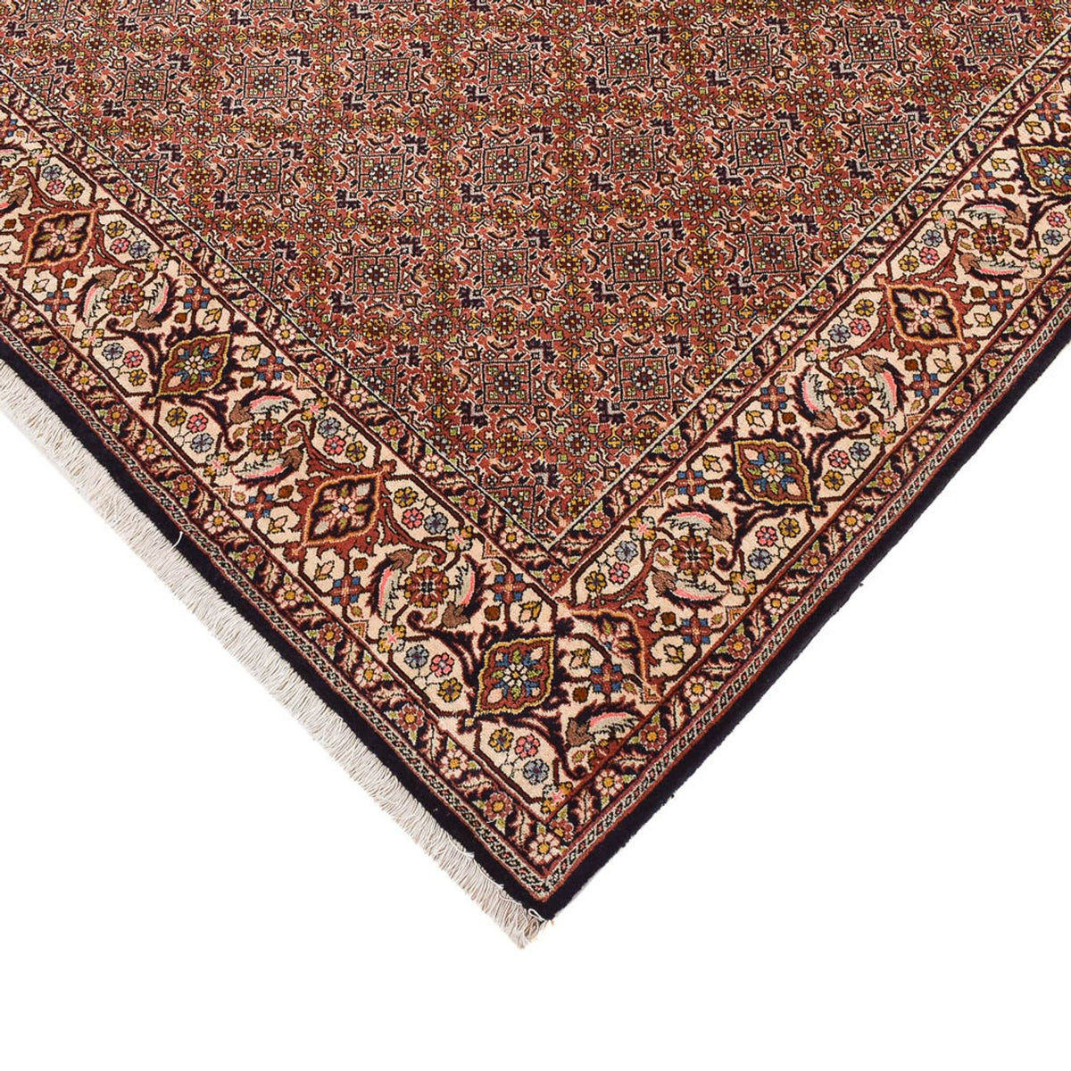 Tapis de couloir Tapis persan - Bidjar - 390 x 200 cm - rouge clair