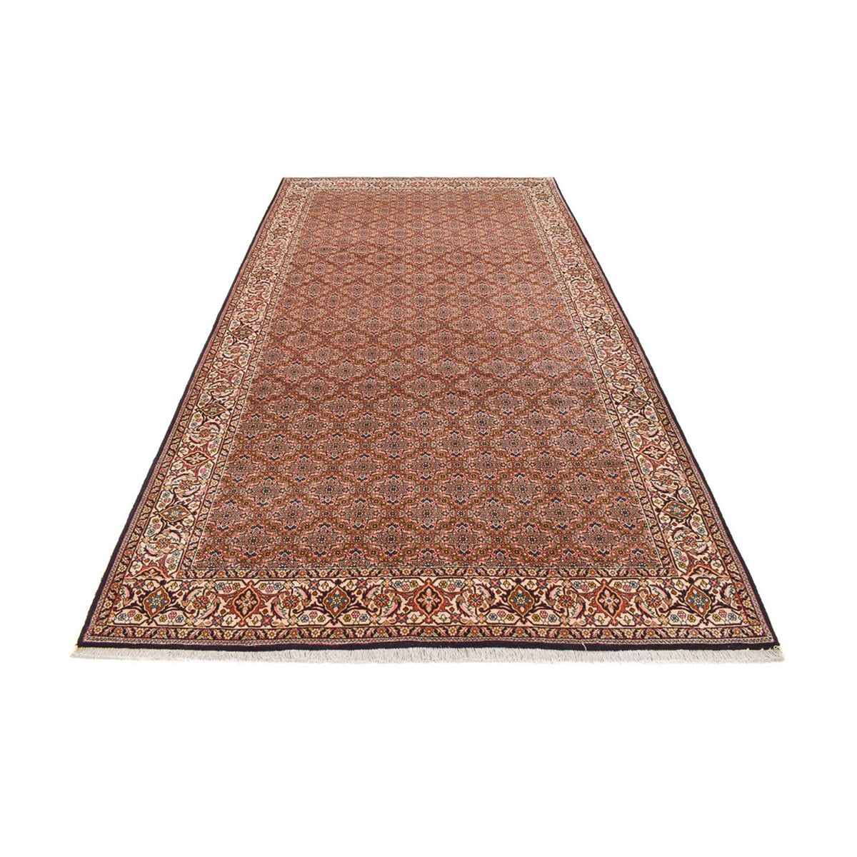 Tapis de couloir Tapis persan - Bidjar - 390 x 200 cm - rouge clair
