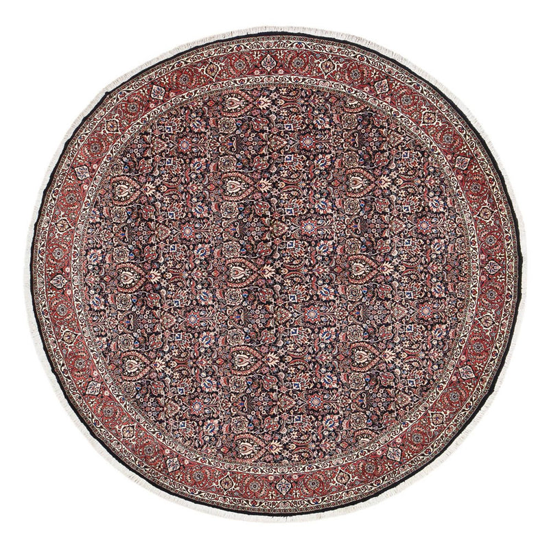 Tapis persan - Bidjar ronde  - 300 x 300 cm - rouge foncé