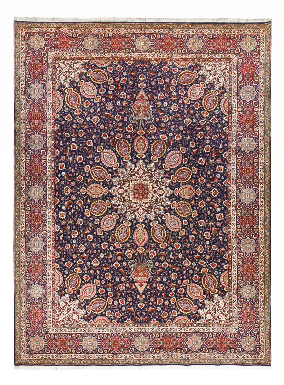 Tapis persan - Tabriz - Royal - 400 x 297 cm - bleu foncé
