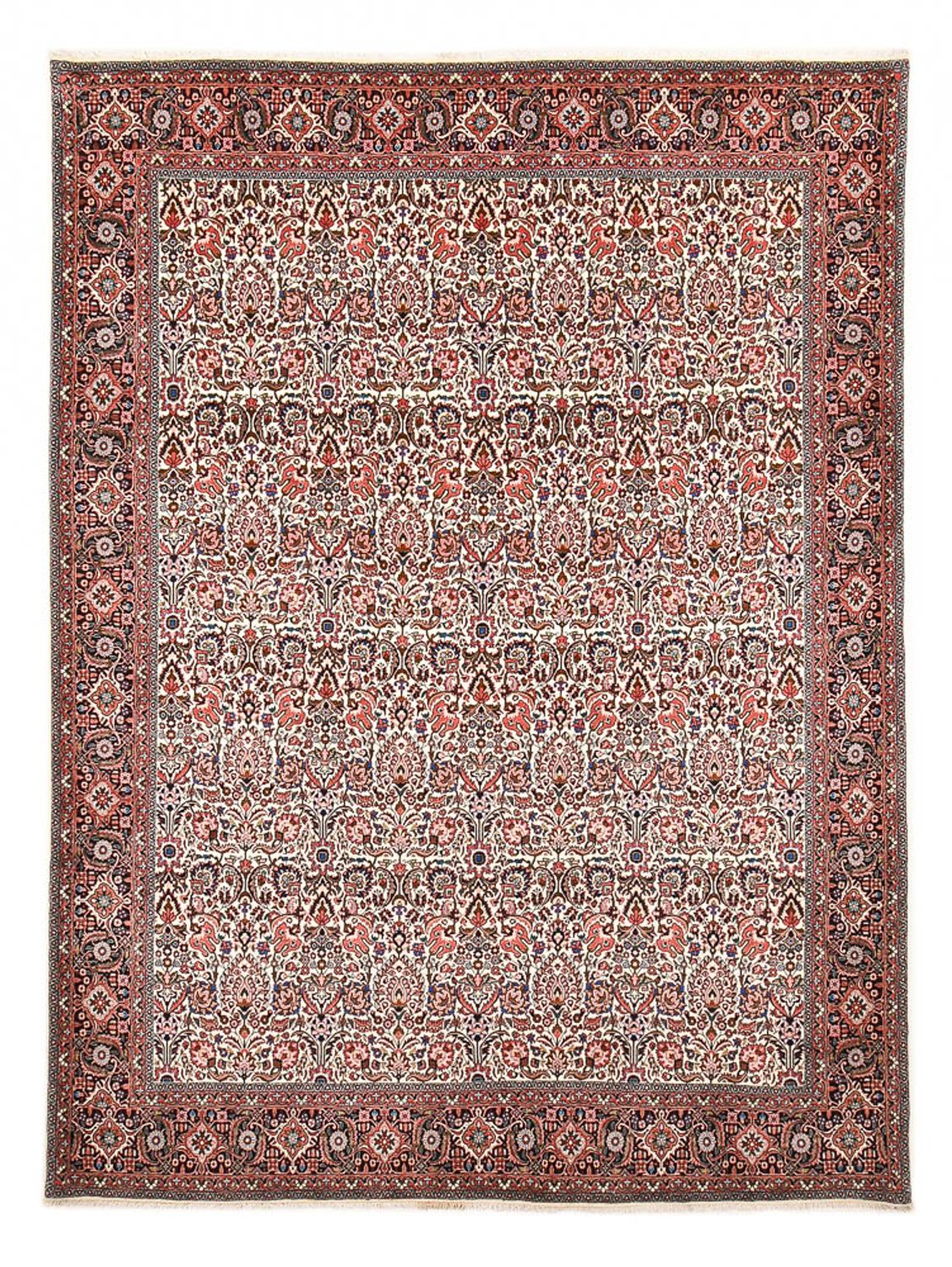 Tapis persan - Bidjar - 351 x 251 cm - rouge clair