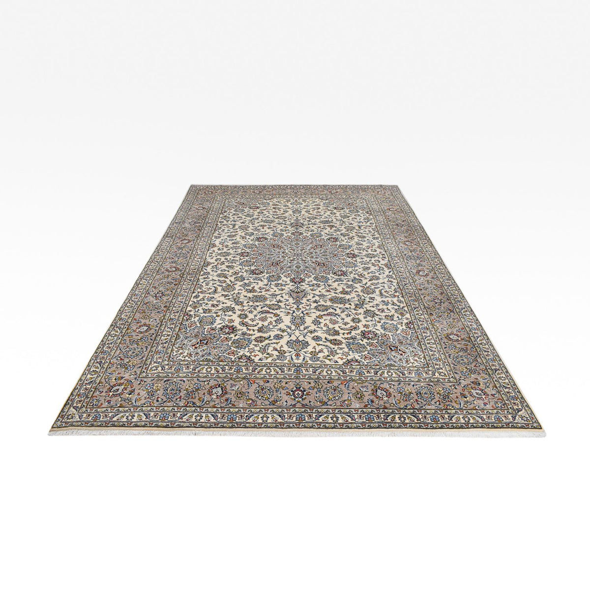 Tapis persan - Keshan - Royal - 365 x 247 cm - gris