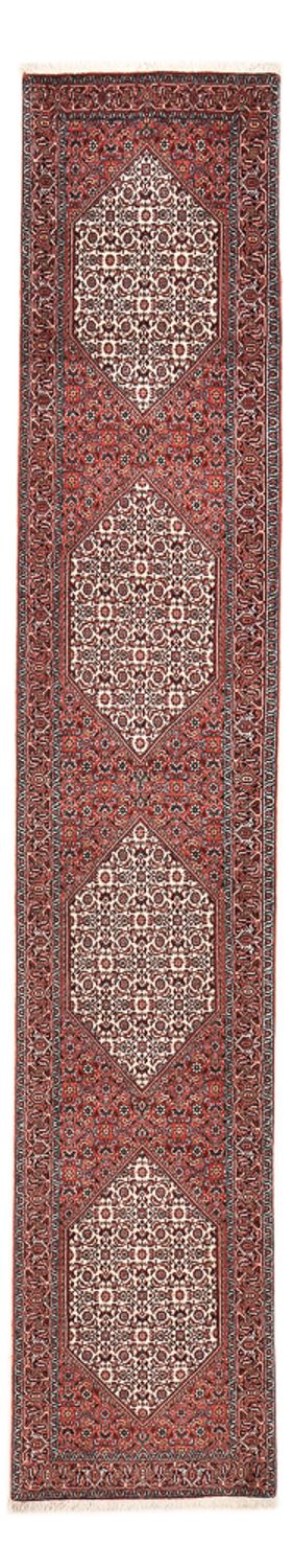 Tapis de couloir Tapis persan - Bidjar - 400 x 74 cm - marron