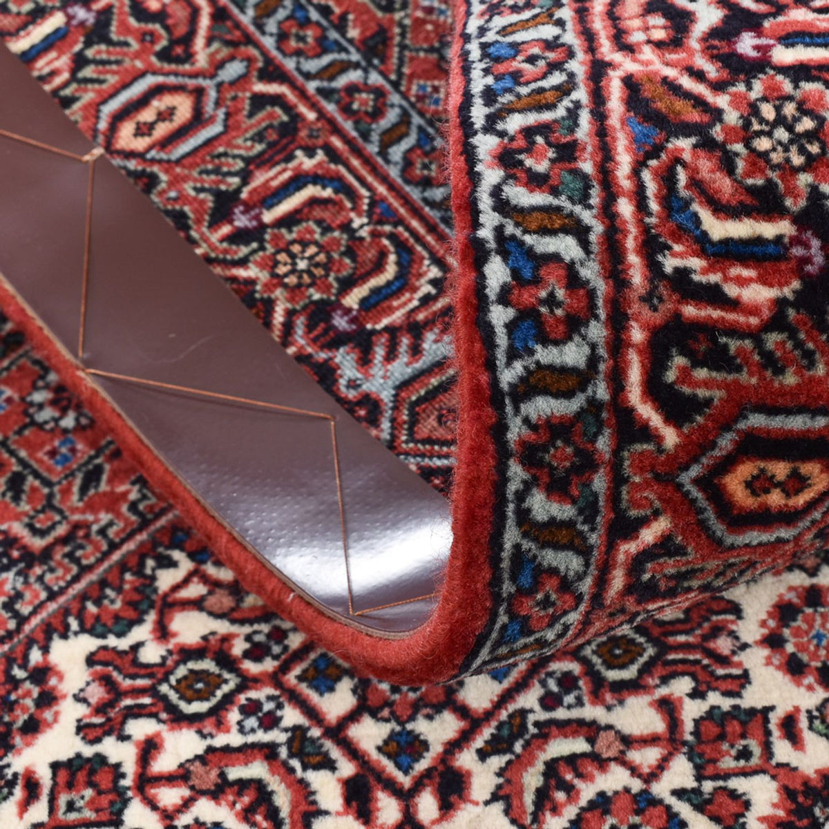 Tapis de couloir Tapis persan - Bidjar - 400 x 74 cm - marron