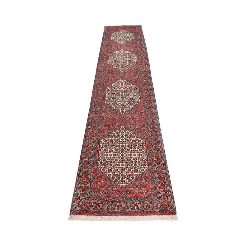 Tapis de couloir Tapis persan - Bidjar - 400 x 74 cm - marron