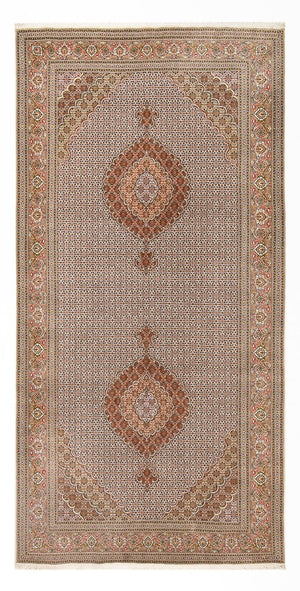 Tapis de couloir Tapis persan - Tabriz - Royal - 397 x 197 cm - rouille