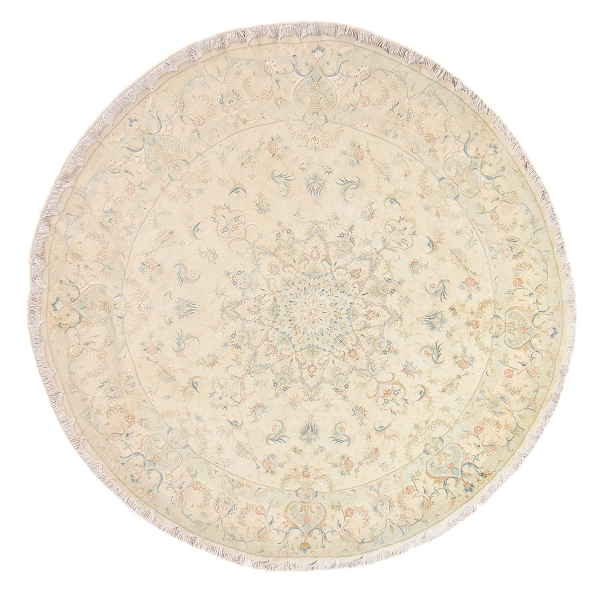 Tapis persan - Tabriz - Premium ronde  - 250 x 250 cm - beige
