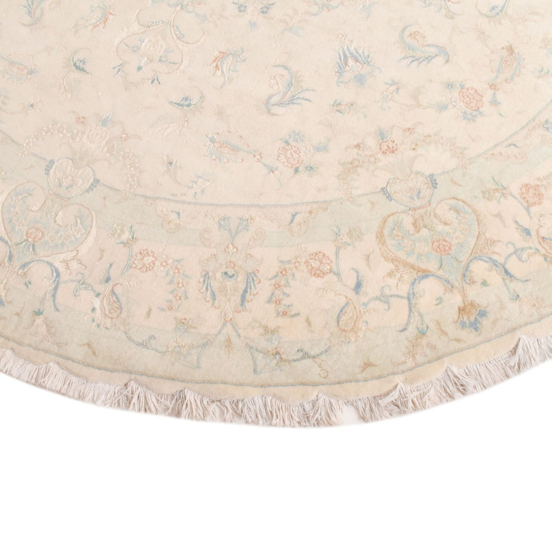 Tapis persan - Tabriz - Premium ronde  - 250 x 250 cm - beige