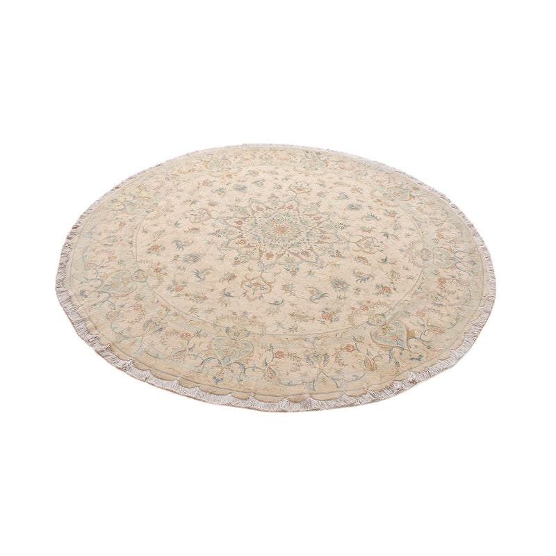 Tapis persan - Tabriz - Premium ronde  - 250 x 250 cm - beige