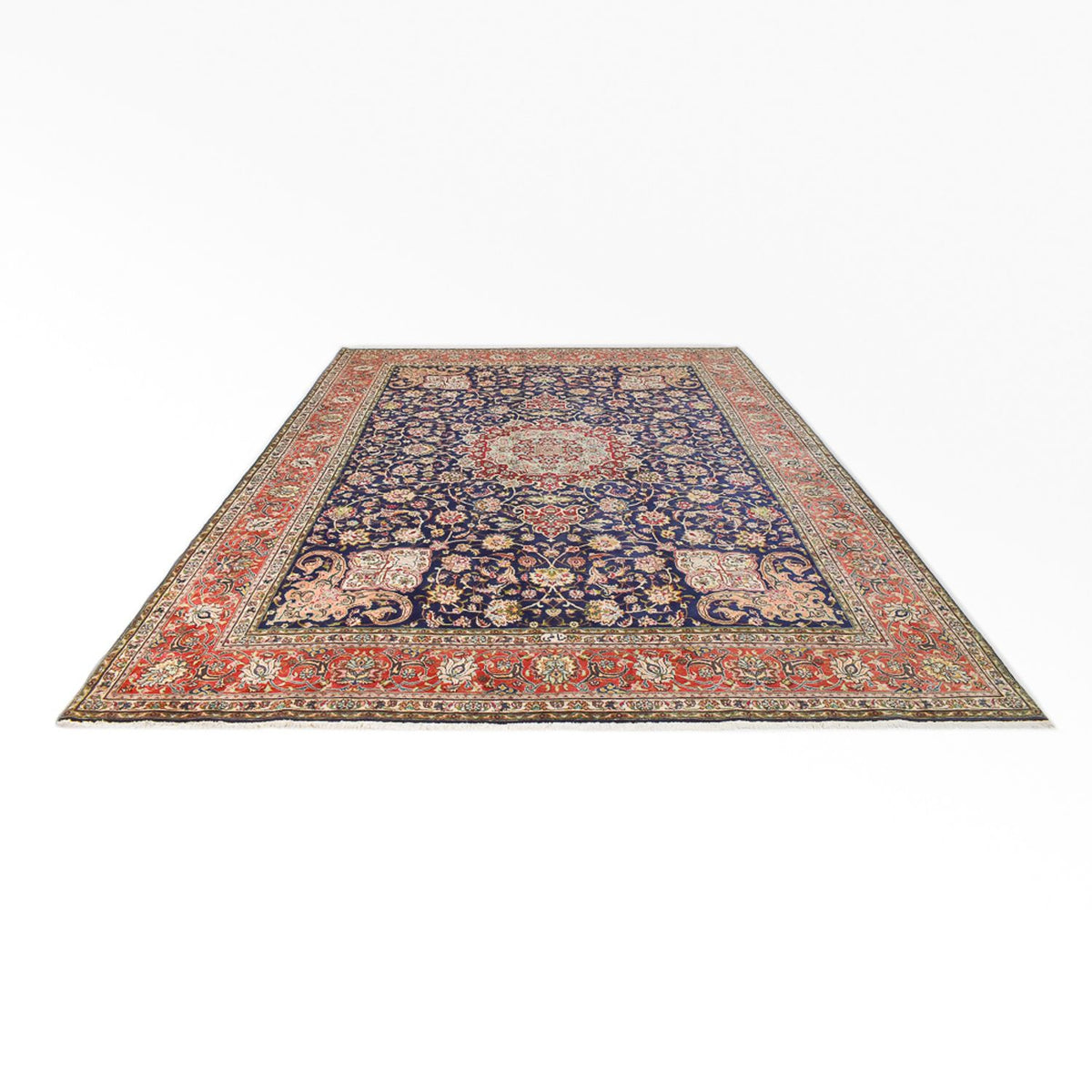 Tapis persan - Tabriz - Royal - 402 x 303 cm - bleu foncé