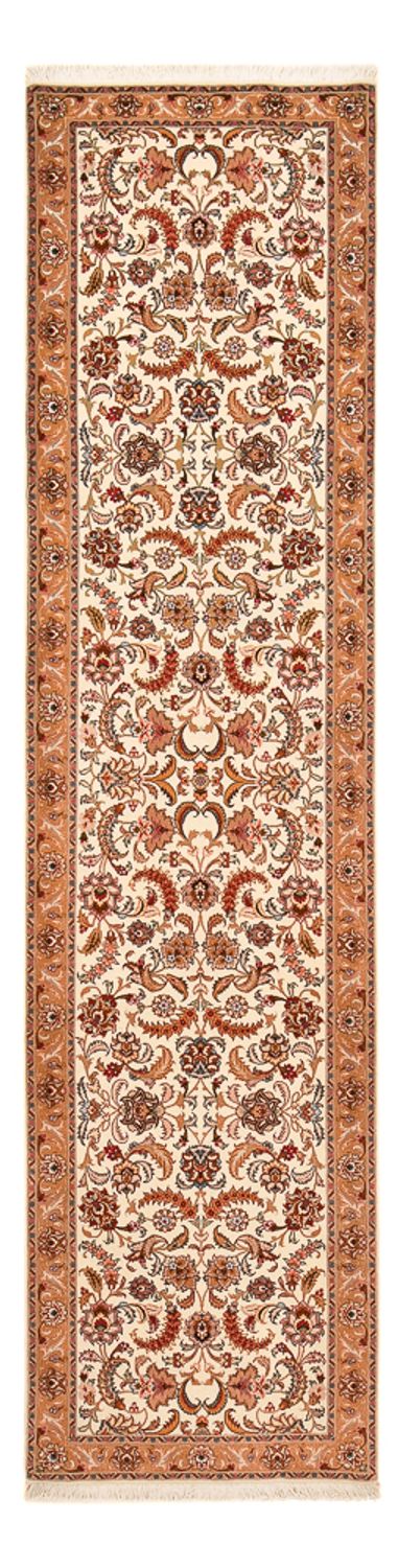 Tapis de couloir Tapis persan - Tabriz - Premium - 314 x 80 cm - beige