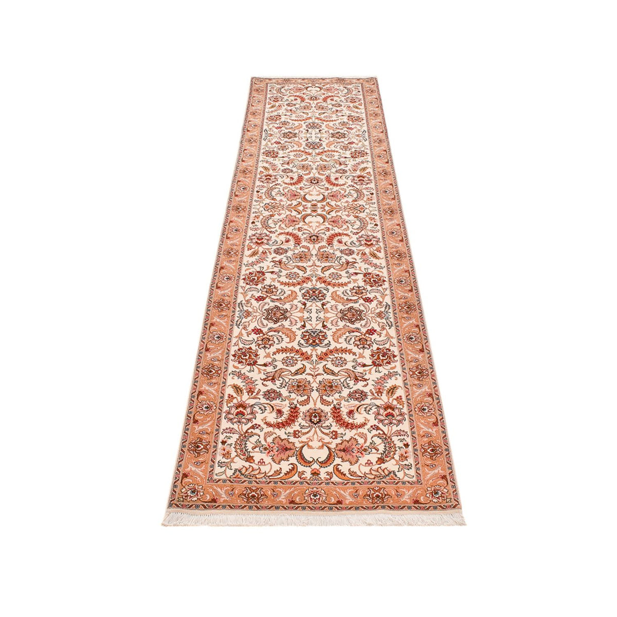 Tapis de couloir Tapis persan - Tabriz - Premium - 314 x 80 cm - beige