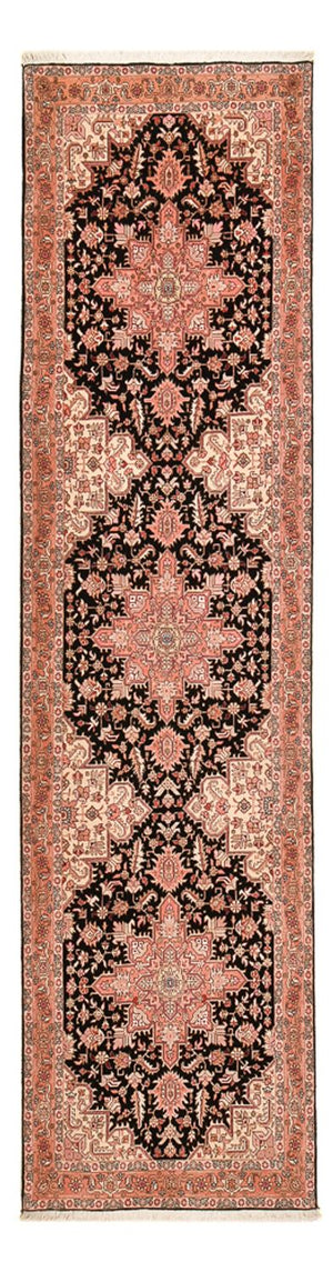 Tapis de couloir Tapis persan - Tabriz - Premium - 350 x 91 cm - bleu foncé