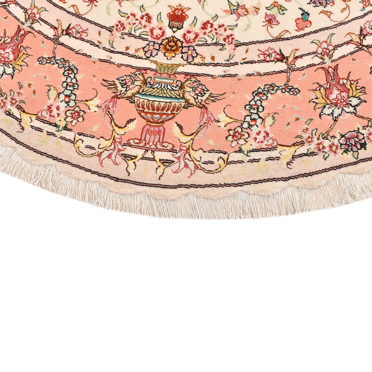 Tapis persan - Tabriz - Premium ronde  - 200 x 200 cm - crème