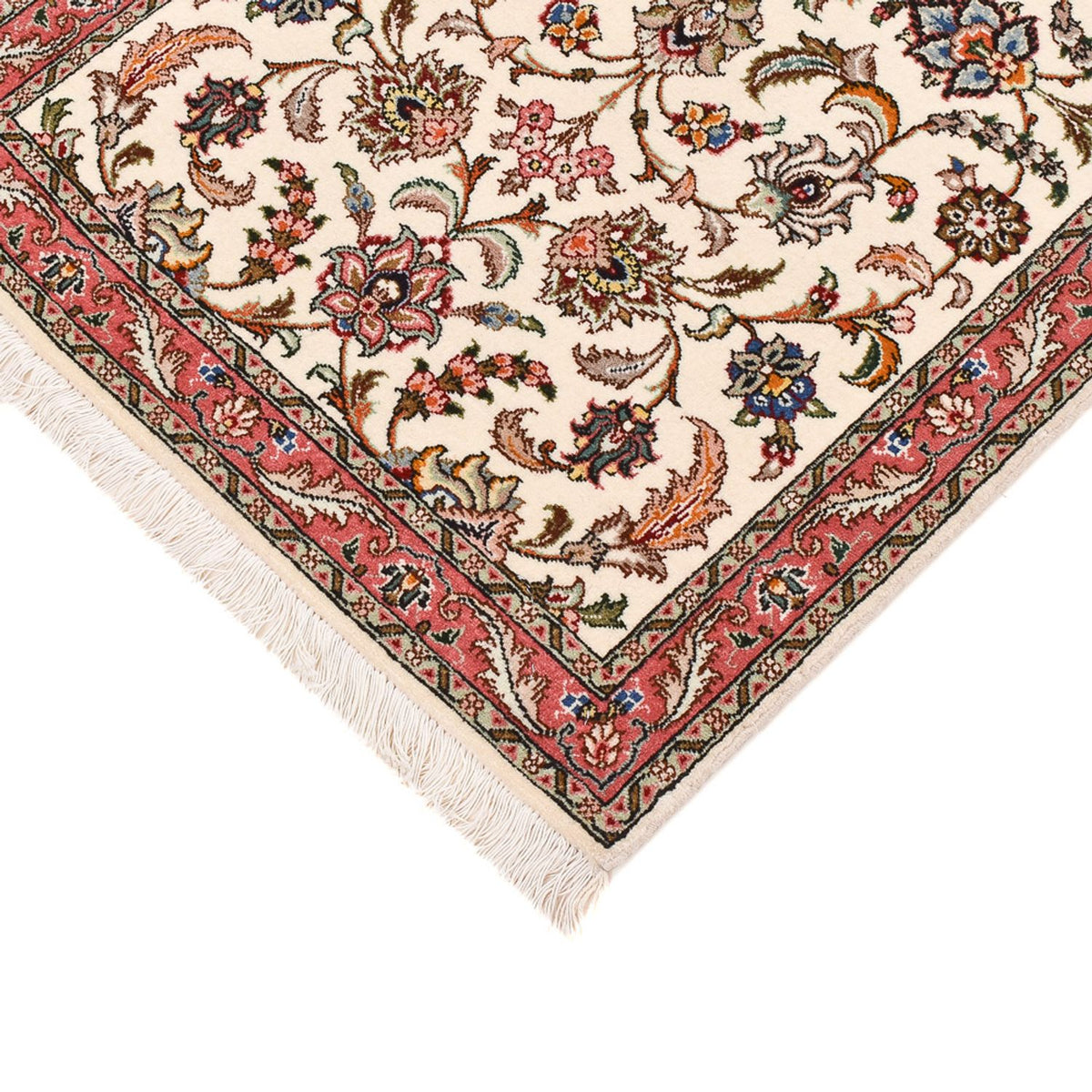 Tapis de couloir Tapis persan - Tabriz - Royal - 295 x 72 cm - sable