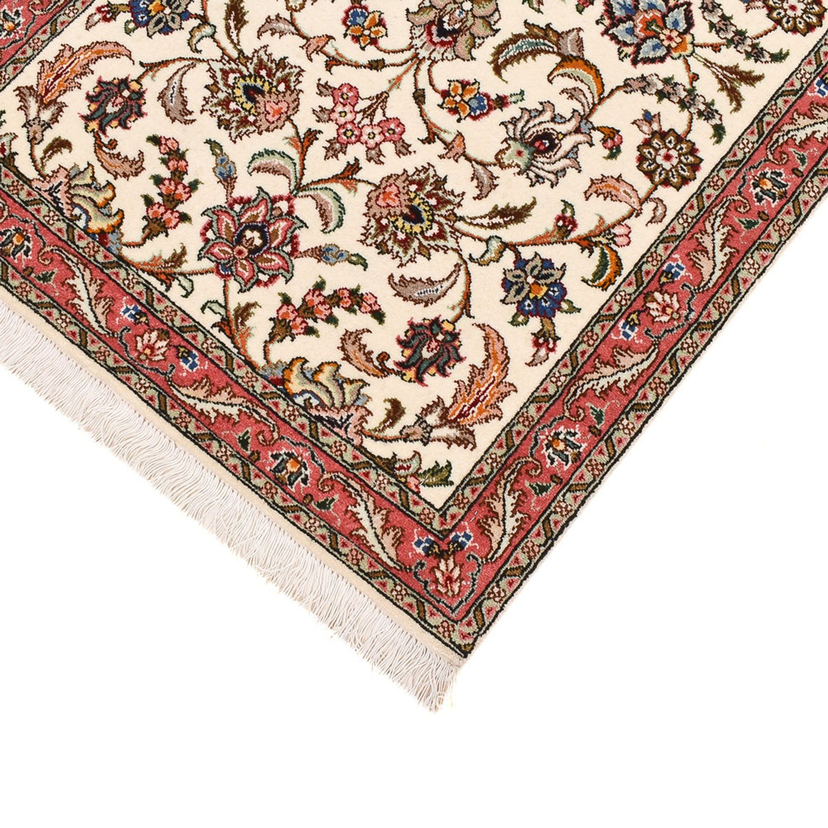 Tapis de couloir Tapis persan - Tabriz - Royal - 295 x 72 cm - sable