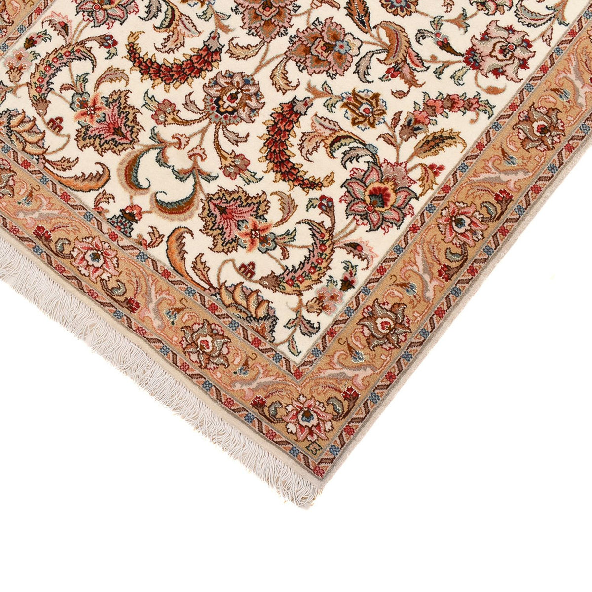 Tapis de couloir Tapis persan - Tabriz - Premium - 320 x 83 cm - caramel