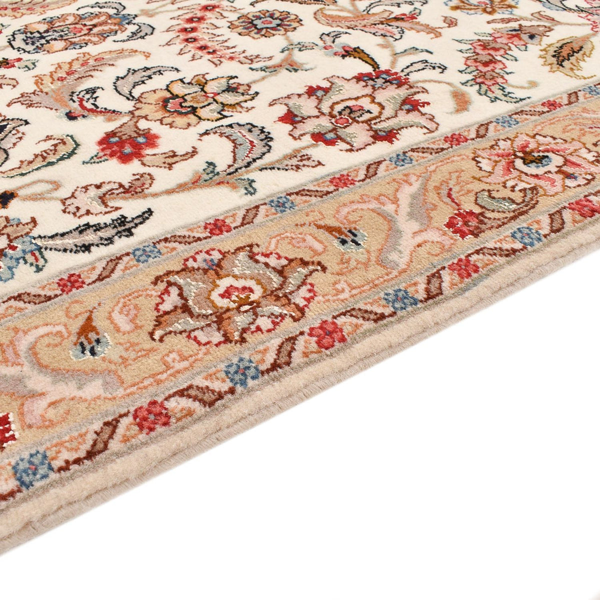 Tapis de couloir Tapis persan - Tabriz - Premium - 320 x 77 cm - caramel