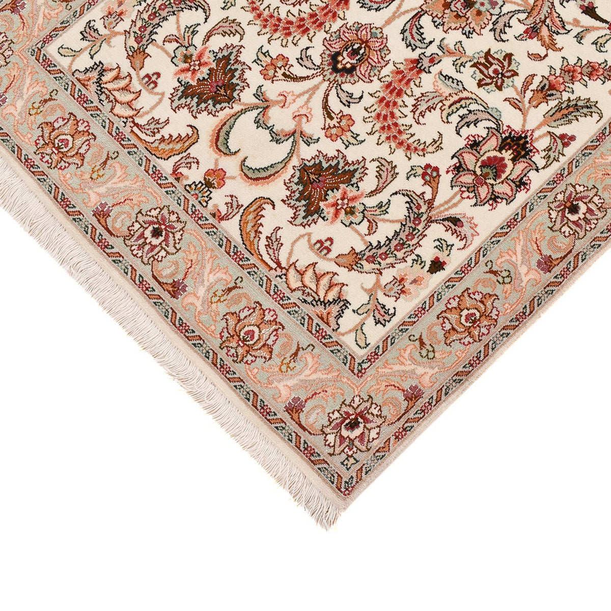 Tapis de couloir Tapis persan - Tabriz - Premium - 312 x 74 cm - caramel