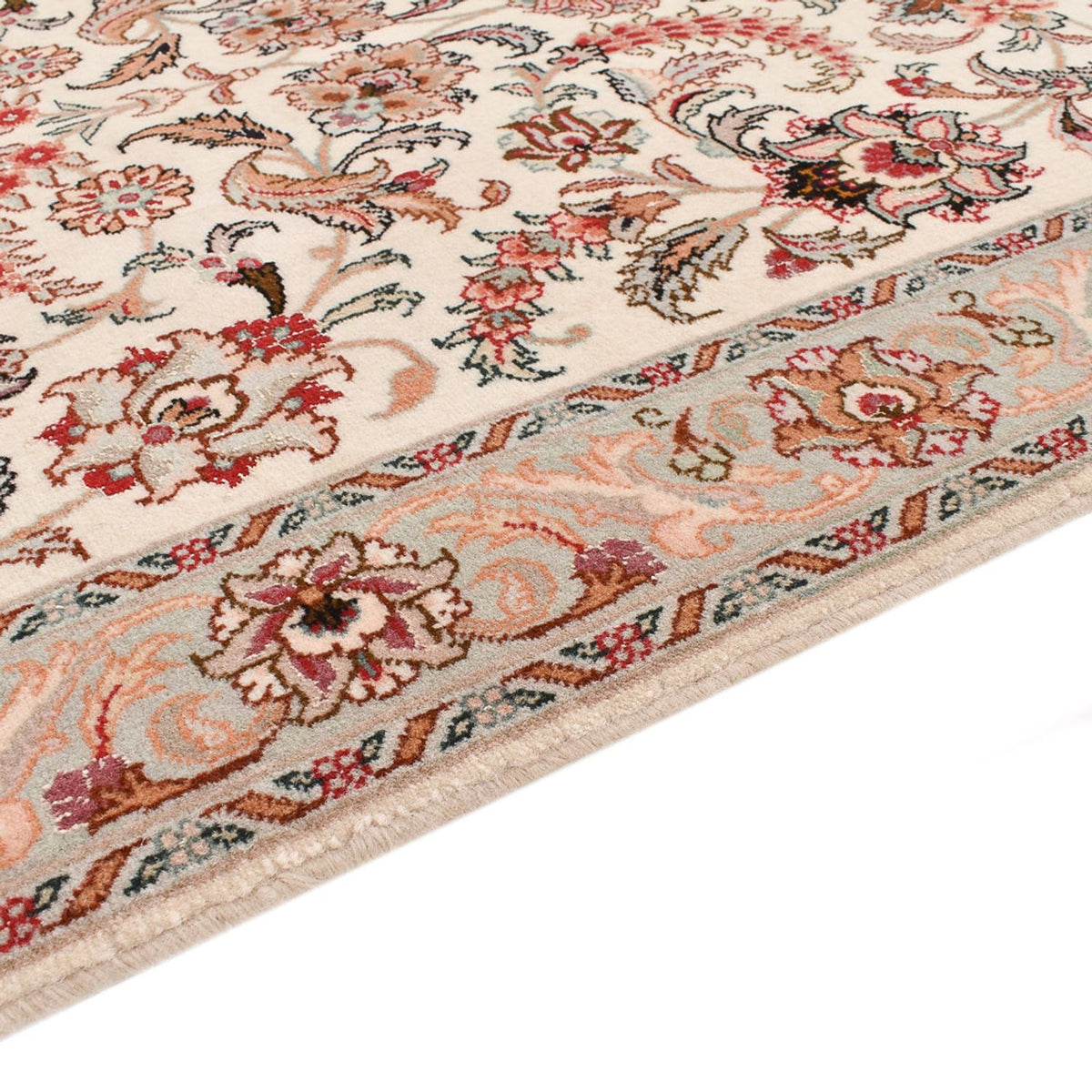 Tapis de couloir Tapis persan - Tabriz - Premium - 312 x 74 cm - caramel