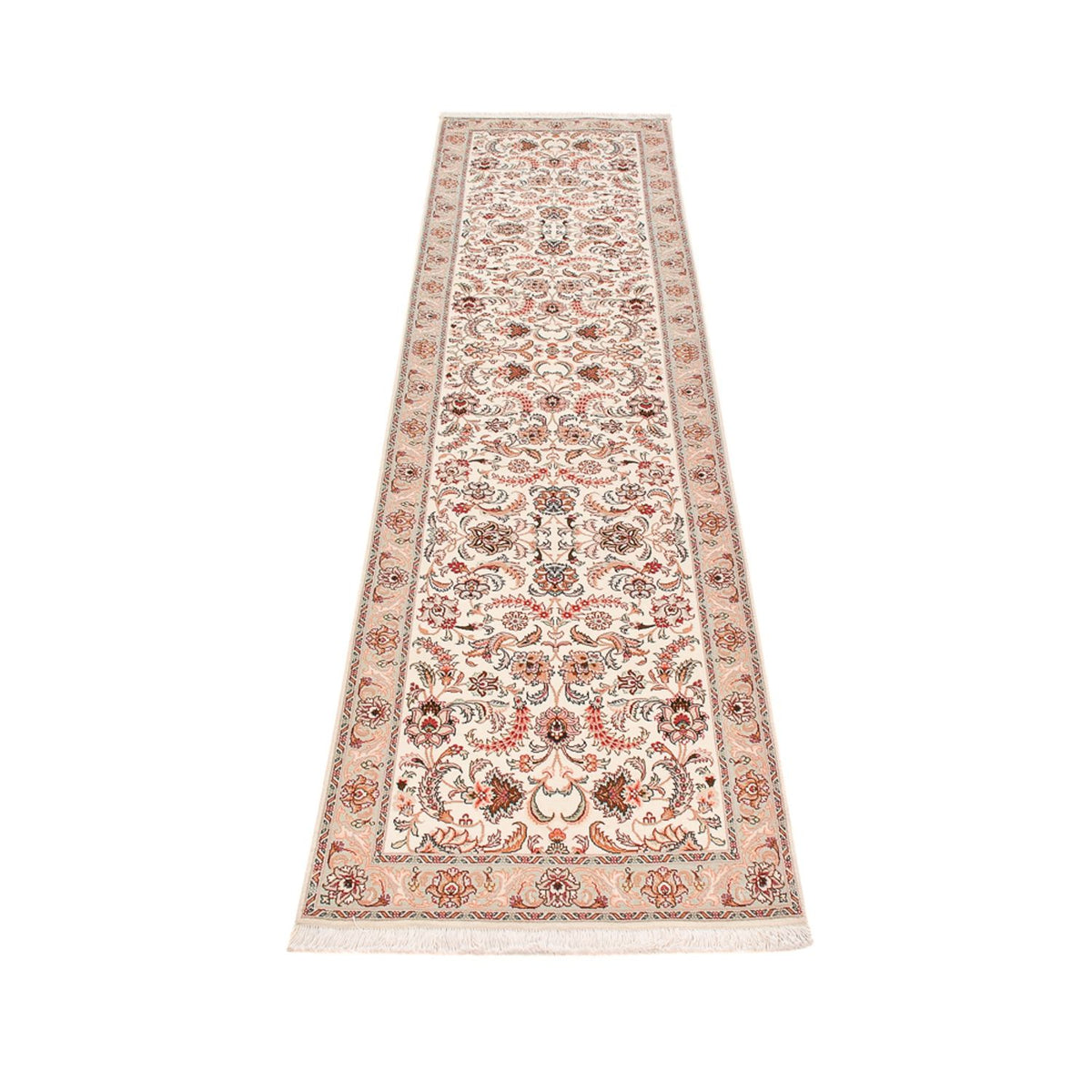 Tapis de couloir Tapis persan - Tabriz - Premium - 312 x 74 cm - caramel