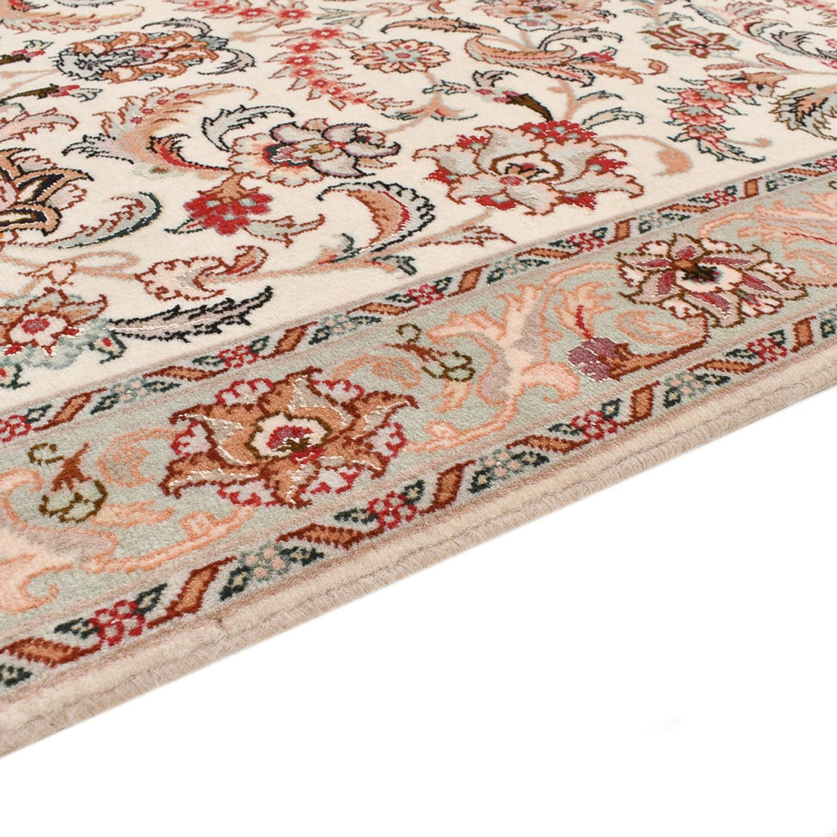 Tapis de couloir Tapis persan - Tabriz - Premium - 315 x 77 cm - caramel