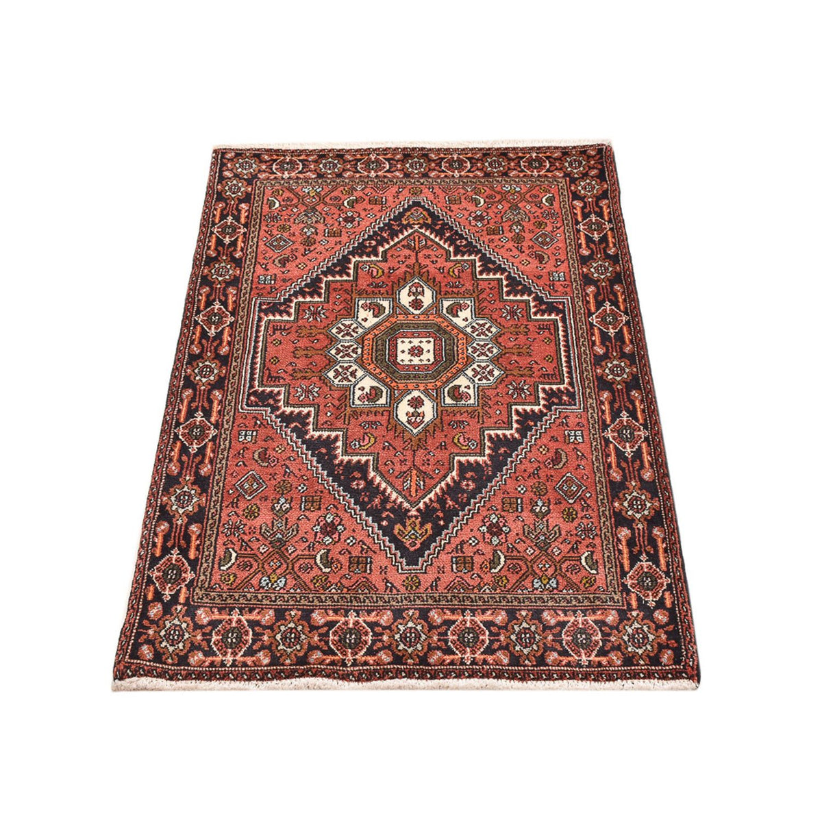 Tapis persan - Nomadic - 124 x 74 cm - rouge clair