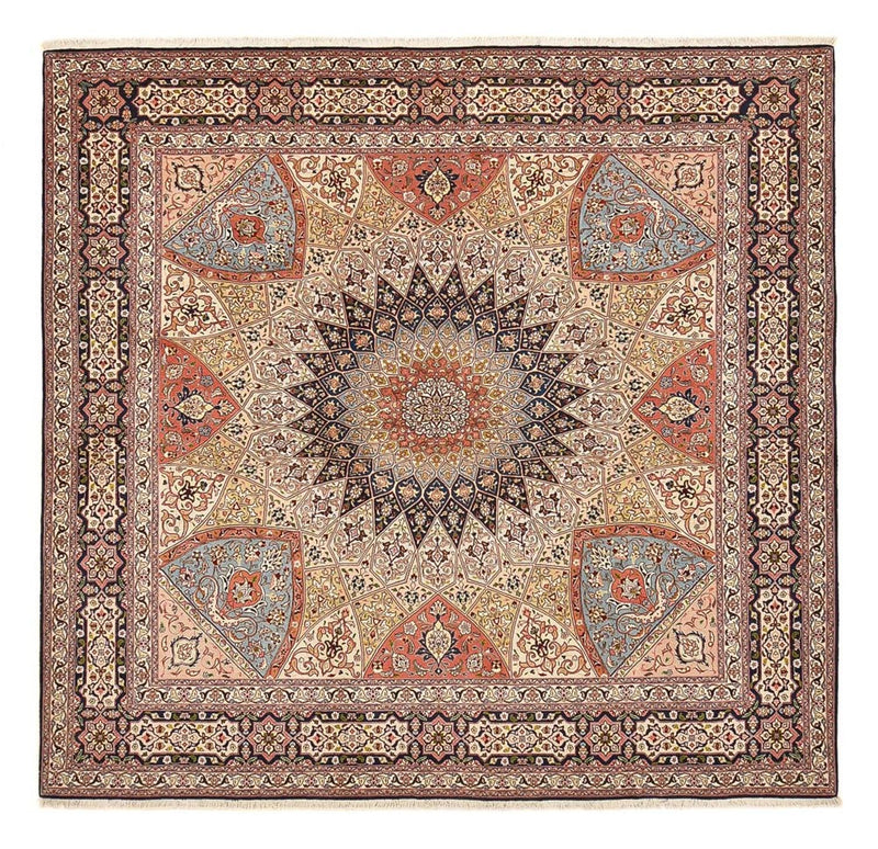 Tapis persan - Tabriz - Royal carré  - 254 x 248 cm - beige foncé