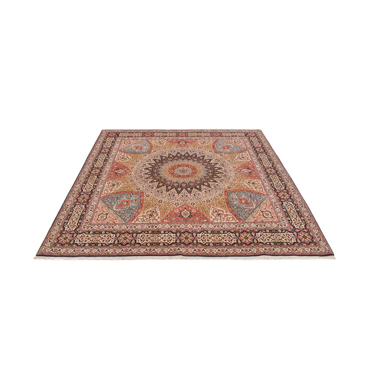 Tapis persan - Tabriz - Royal carré - 254 x 248 cm - beige foncé
