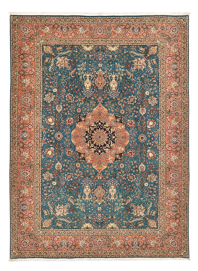 Tapis persan - Tabriz - Royal - 352 x 253 cm - bleu de mer