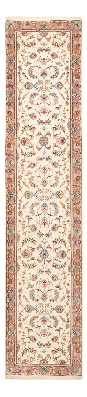 Tapis de couloir Tapis persan - Tabriz - Premium - 347 x 77 cm - beige
