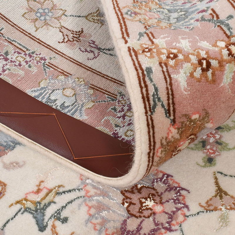 Tapis de couloir Tapis persan - Tabriz - Premium - 347 x 77 cm - beige