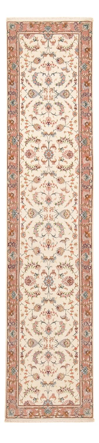 Tapis de couloir Tapis persan - Tabriz - Premium - 347 x 77 cm - beige